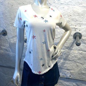 Z Supply Distressed Star Tee WHITE